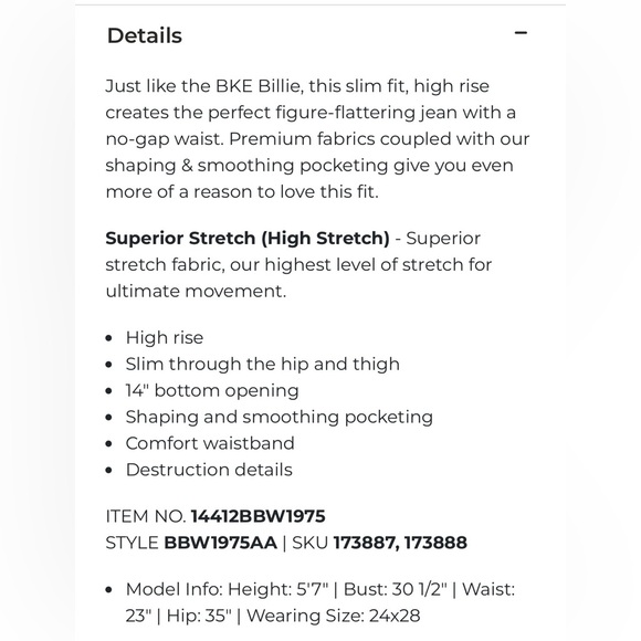 Buckle Fit No. 35 Cropped Straight Stretch Jean - Picture 10 of 13